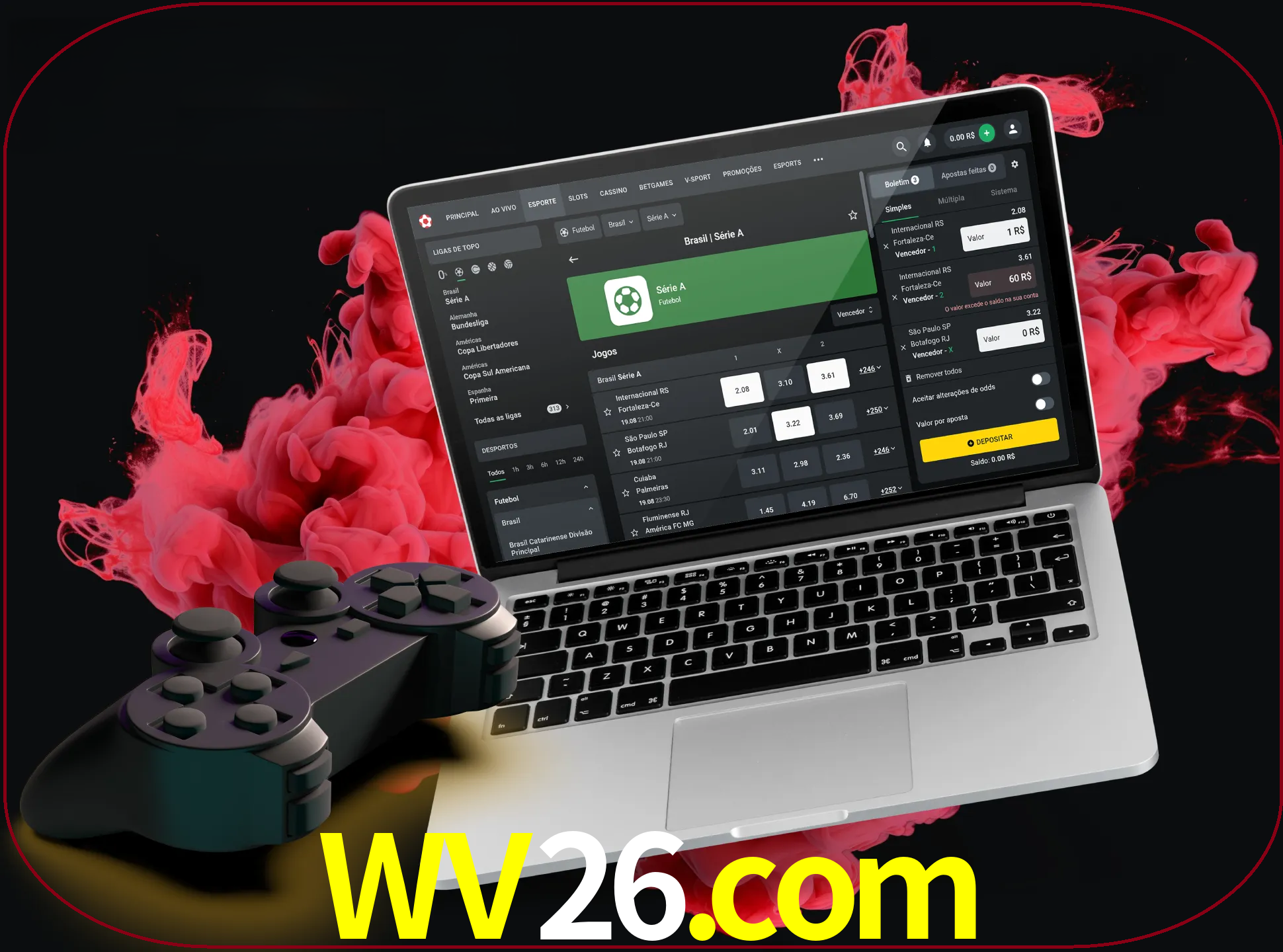Visite a secção especial de jogos de vídeo em wv26 para descobrir em que jogos pode apostar e ganhar muito dinheiro.