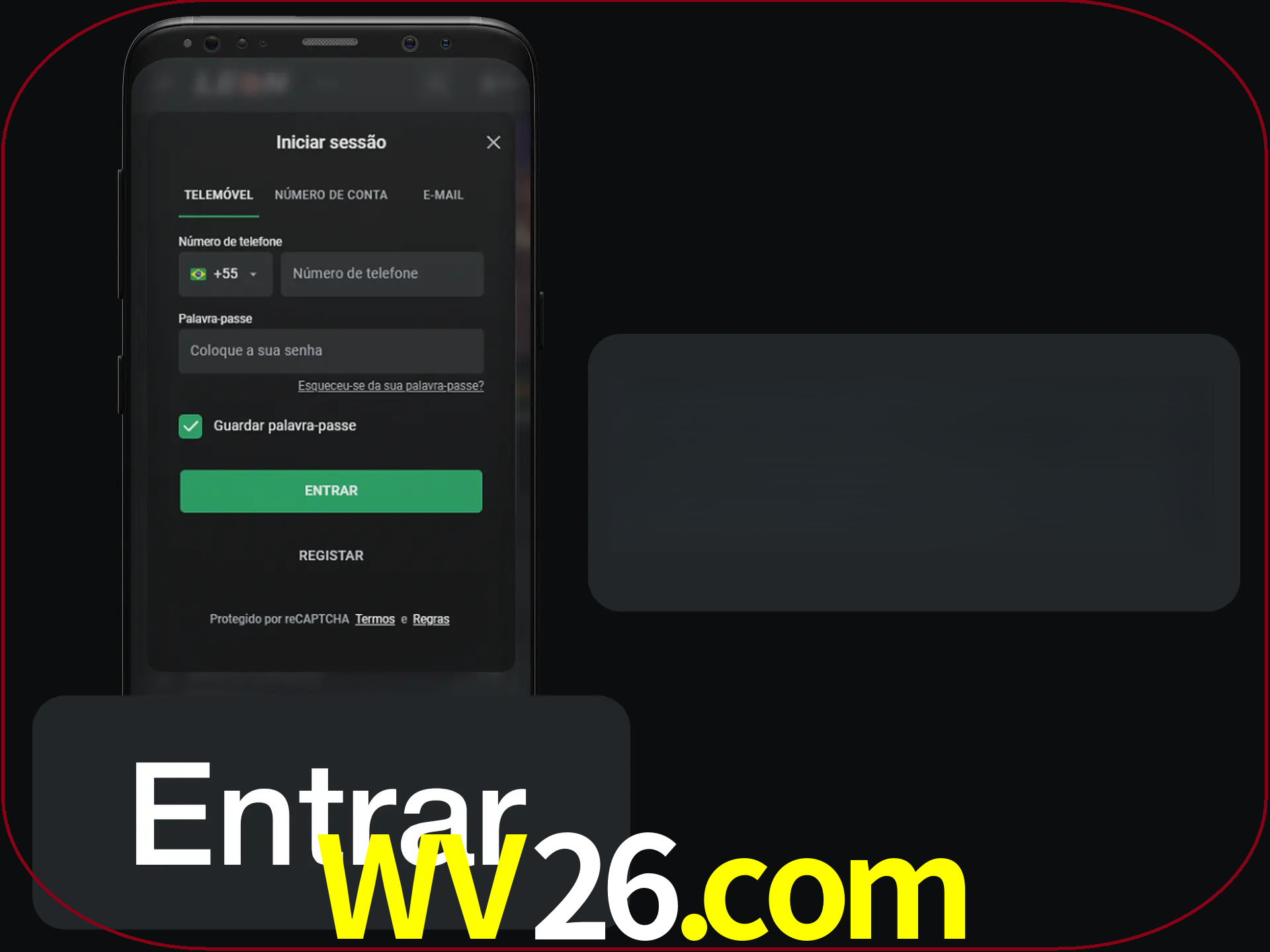Faça o login para começar a apostar e jogar no cassino.